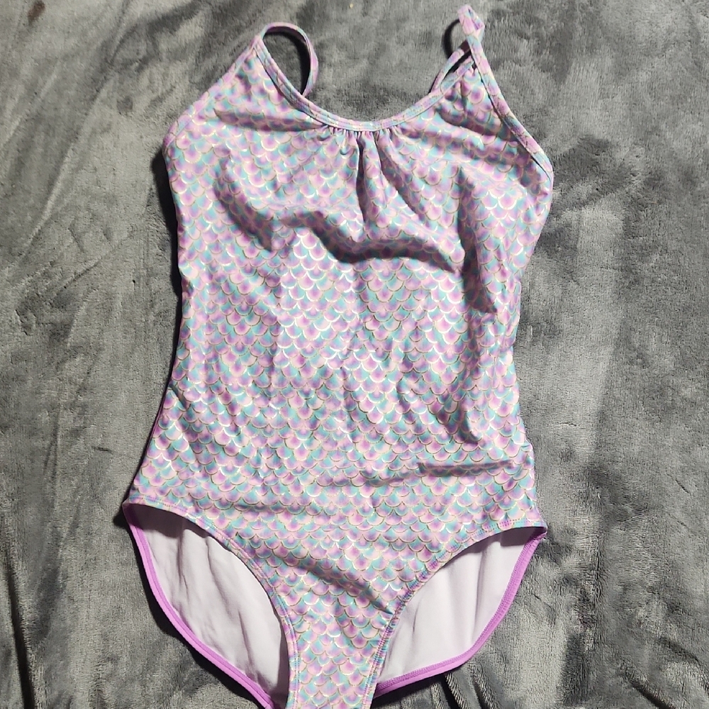 Cat & Jack Purple and Gold Swimsuit